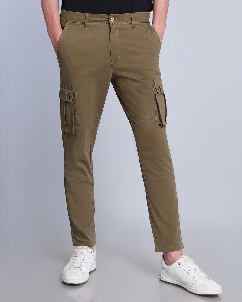 Buy Mast & Harbour Men Green Solid Cotton Linen Cargo Trousers - Trousers  for Men 18248334 | Myntra
